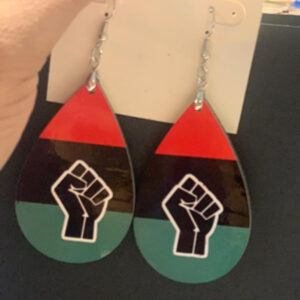 Black Fist Lucky Earrings